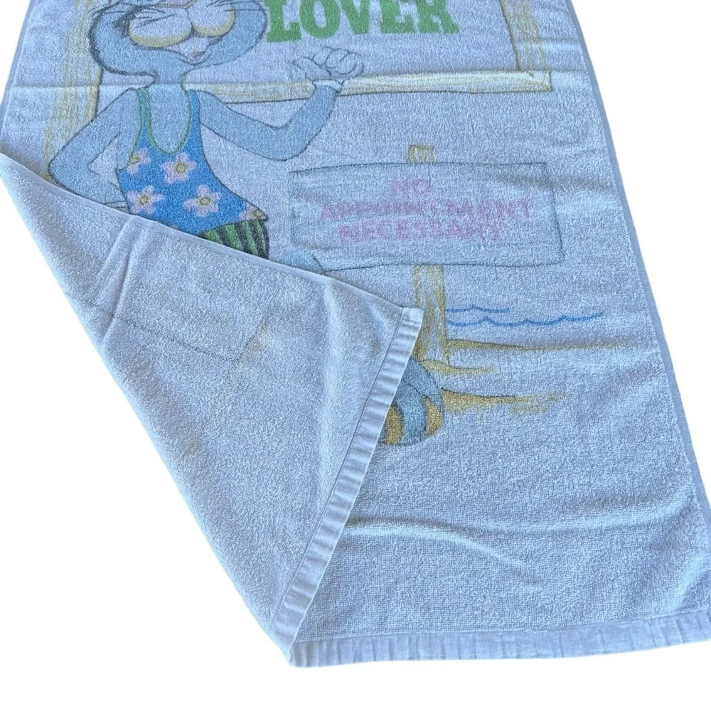 Vintage World’s Greatest Lover Beach Towel R.A. Briggs Beach Bunny Novelty Funny